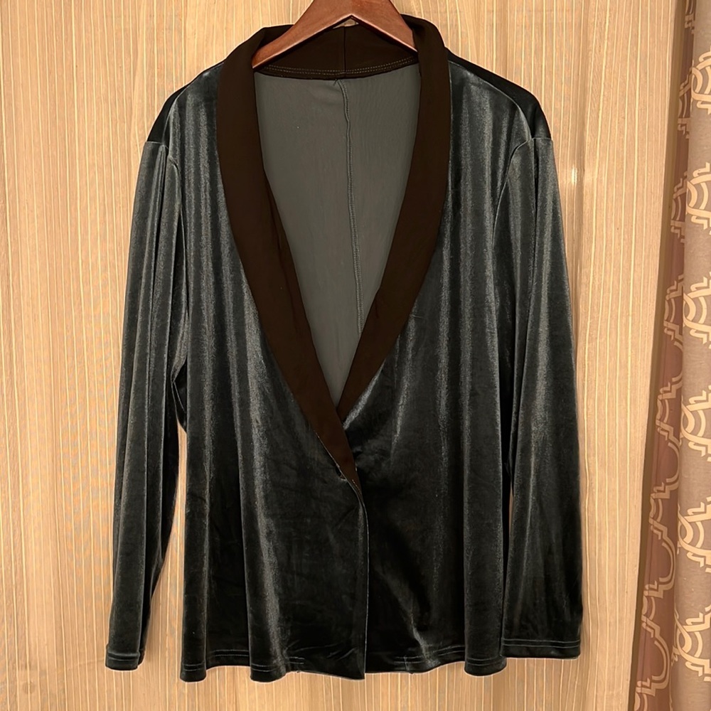 Green velvet jacket